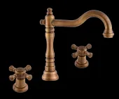 MORAVA RETRO - Umyvadlová baterie s výpustí, Stará mosaz (Bronz), 1/2