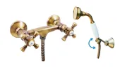 MORAVA RETRO - Sprchový set s baterií, Stará mosaz (Bronz), 150 mm (MK380.5/2SM)