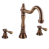 MORAVA RETRO - Umyvadlová baterie s výpustí, Stará mosaz (Bronz), 1/2