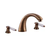 MORAVA RETRO - Umyvadlová baterie s výpustí, Stará mosaz (Bronz), 1/2