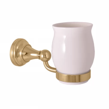 Držák kartáčků keramika zlato Koupelnový doplněk MORAVA RETRO (MKA0201Z)