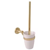 WC štětka, miska keramika, zlato Koupelnový doplněk MORAVA RETRO (MKA0500Z)