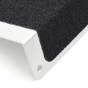 Černý hliníkový protiskluzový nášlap na schody FLOMA Bolt Down Plate - 63,5 x 12 x 4,5 cm a tloušťka 1,6 mm