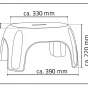 Stolička do koupelny, růžová, nosnost 100 KG, v. 22 cm, š. 33 cm, hl. 24 cm (A1102613)