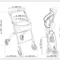 Rollator 2 - domácí chodítko s úložným prostorem, 74 × 52 × 83,5 - 95 cm (A0300301)