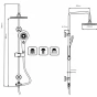 Sprchový set BAHAMAS - pro připojení k vodovodní baterii, v. 100 cm (091440)