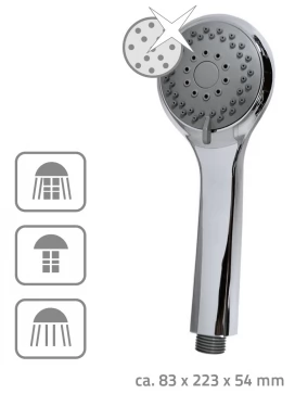Ruční sprcha SANTIAGO, 3 polohová - chrom (091200)