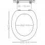 WC sedátko MIAMI, soft close, PP termoplast - šedá, 44,3 × 37 cm (02101107)