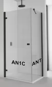 Boční stěna sprchová 75 cm, černá matná/sklo (ANT 0750 06 07)