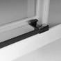 Jednodílné posuvné dveře s pevnou stěnou v rovině 140 cm, pravé, černá matná/sklo (TLS2D 140 06 07)