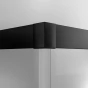 Sprchový bezbariérový kout čtvercový 70×70 cm, černá matná/sklo (TLSAC 070 06 07)