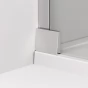 Jednokřídlé dveře s pevnou stěnou v rovině 120 cm, pravé, aluchrom/sklo (CA13 D 120 50 07)