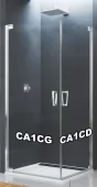 Jednokřídlé dveře 100 cm, pravé, aluchrom/sklo (CA1C D 100 50 07)