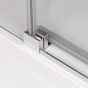 Levý díl sprchového koutu s dvoudílnými posuvnými dveřmi 90 cm, aluchrom/sklo (CAE2 G 090 50 07)