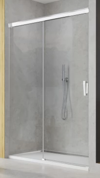 Sprchové dveře posuvné jednodílné 110 cm, pevný díl vlevo, aluchrom/sklo (CAS2 G 110 50 07)