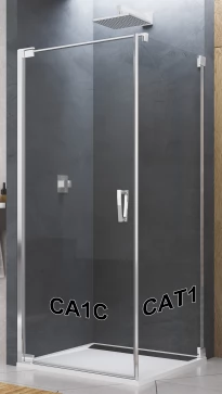 Boční stěna 75 cm, aluchrom/sklo (CAT1 075 50 07)