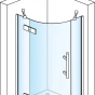 Sprchový kout čtvrtkruhový 100 cm levý, chrom/sklo (P3PG 50 100 10 07)