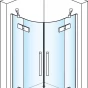 Sprchový kout čtvrtkruhový 90 cm, chrom/sklo (PU4P 50 090 10 07)
