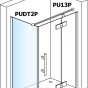 Boční stěna sprchová 75 cm, chrom/durlux (PUDT2P 075 10 22)