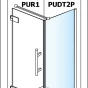 Boční stěna sprchová 100 cm, chrom/mastercarré (PUDT2P 100 10 30)