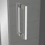 Jednokřídlé dveře s pevnou stěnou v rovině 110 cm, aluchrom/durlux (TED 1100 50 22)