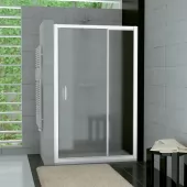 Jednokřídlé dveře s pevnou stěnou v rovině 120 cm, bílá/durlux (TED 1200 04 22)