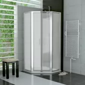 Sprchový kout pětiúhelník s dvoukřídlými dveřmi 100 cm, aluchrom/mastercarré (TOP52 7 100 50 30)