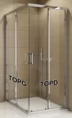 Pravý díl sprchového koutu 75 cm, aluchrom/sklo (TOPD 0750 50 07)