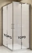 Pravý díl sprchového koutu 90 cm, aluchrom/mastercarré (TOPD 0900 50 30)