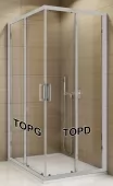 Pravý díl sprchového koutu 100 cm, matný elox/sklo (TOPD 1000 01 07)