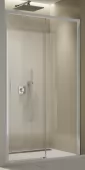 Jednodílné posuvné dveře s pevnou stěnou v rovině 160 cm, pravé, matný elox/sklo (TLS2 D 160 01 07)