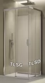 Pravý díl sprchového koutu s posuvnými dveřmi 75 cm, aluchrom/sklo (TLS D 075 50 07)