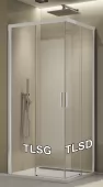 Levý díl sprchového koutu s posuvnými dveřmi 100 cm, matný elox/sklo (TLS G 100 01 07)