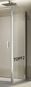 Boční stěna sprchová 80 cm, aluchrom/sklo (TOPF2 080 50 07)