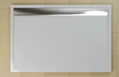 Sprchová vanička obdélníková 90×120 cm bílá, kryt aluchromový (WIA 90 120 50 04)