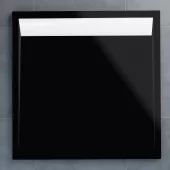 Sprchová vanička čtvercová 80×80 cm černá, kryt bílý (WIQ 080 04 154)
