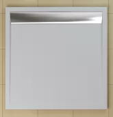 Sprchová vanička čtvercová 90×90 cm bílá, kryt aluchromový (WIQ 090 50 04)