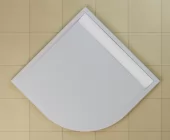 Sprchová vanička čtvrtkruhová 90×90 cm bílá, kryt bílý (WIR 55 090 04 04)