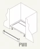 Přední panel hliníkový pro čtvercovou vaničku 110 cm - bílý (PWII 110 04)