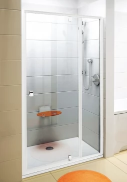 Sprchové dveře jednokřídlé 110 cm bílá/chrom (PDOP2-110 TRANSPARENT)