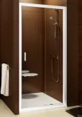 Sprchové dveře posuvné dvoudílné 100 cm bílá (BLDP2-100 TRANSPARENT)