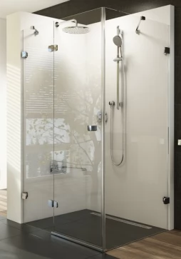 Sprchové dveře s pevnou stěnou (BSDPS-80/80 L TRANSPARENT)