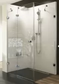 Sprchové dveře s pevnou stěnou (BSDPS-100/80 L TRANSPARENT)