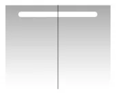 Zrcadlová skříňka s LED osvětlením a oboustraným zrcadlem, korpus bílý, 80×14×64 cm (TONIC ZS 80 01)