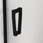 Levý díl sprchového koutu s dvoudílnými posuvnými dveřmi 70 cm, černá matná/sklo (CAE2 G 070 06 07)