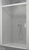 Sprchové dveře posuvné jednodílné 100 cm, pevný díl vlevo, bílá matná/sklo (CAS2 G 100 09 07)