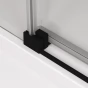 Sprchové dveře posuvné jednodílné 120 cm, pevný díl vlevo, černá matná/sklo (CAS2 G 120 06 07)
