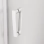 Sprchové dveře posuvné jednodílné 150 cm, pevný díl vlevo, bílá matná/sklo (CAS2 G 150 09 07)