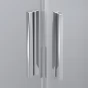 Sprchový bezbariérový kout čtvercový 90×90 cm, matný elox/sklo (TLSAC 090 01 07)