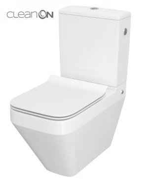 CERSANIT - WC KOMBI CREA CLEANON 010/020 ČTVEREC, NÁDRŽKA 010 3/5, SEDÁTKO DUR SLIM WO LW ONE K114-022-B-SET